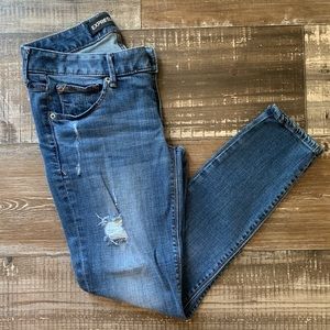 Express Low Rise Distressed Jean Legging, Size 6S